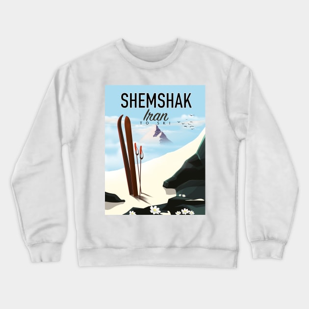 Shemshak Iran ski art. Crewneck Sweatshirt by nickemporium1